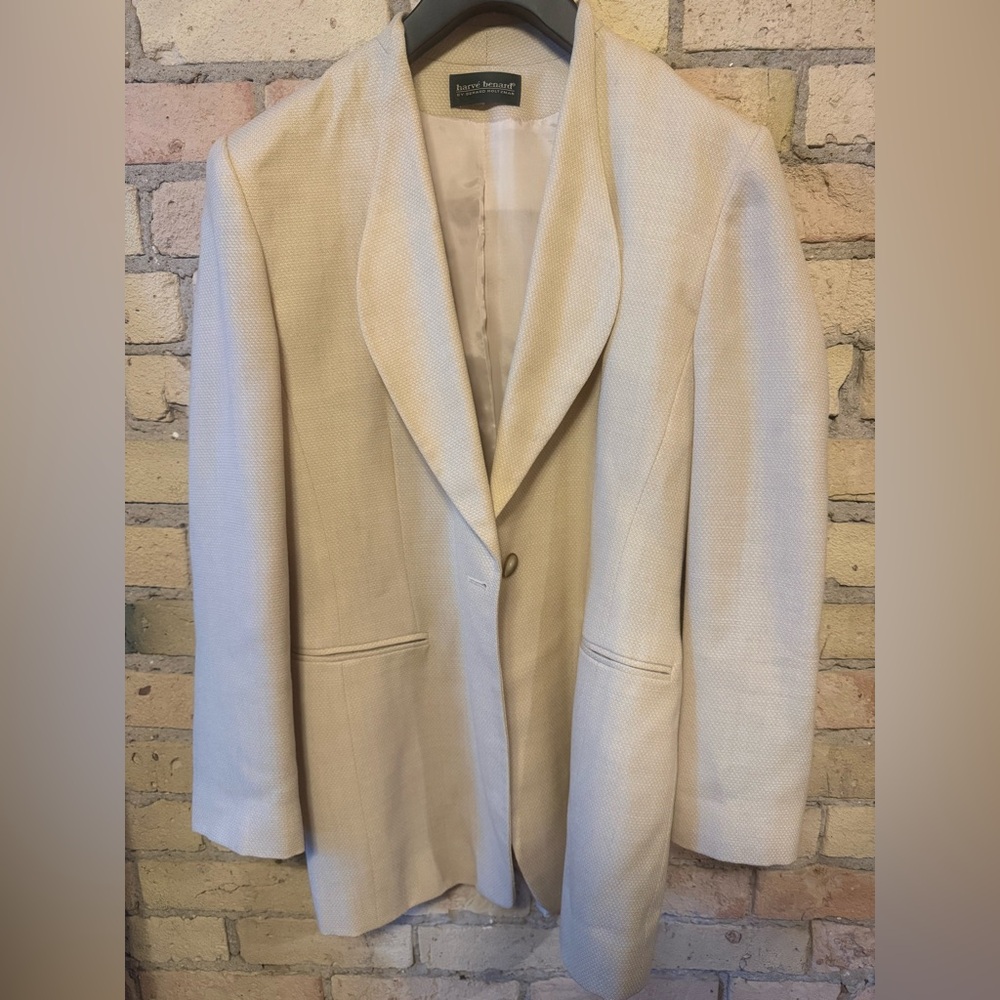 Vintage Oversized Harve Benard Classic Beige Blazer